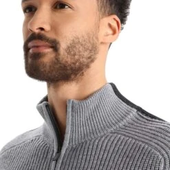 Icebreaker LODGE LS HALF ZIP SWEATER Herren - Wollpullover -Globetrotter 5637951254 e lodge ls half zip sweater icebreaker 24