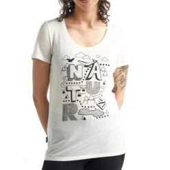 Icebreaker W TECH LITE SS SCOOP NATURE Damen - T-Shirt -Globetrotter 5637958104 d w tech lite ss scoop nature icebreaker 24