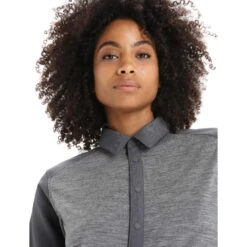 Icebreaker WOMEN HIKE LS TOP Damen - Outdoor Hemd -Globetrotter 5638008870 d women hike ls top icebreaker 24